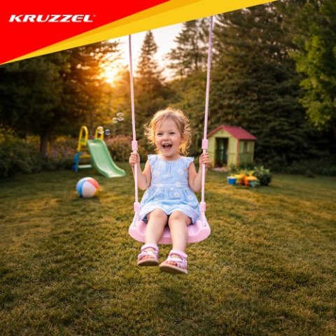 Huśtawka plastikowa - różowa 25445