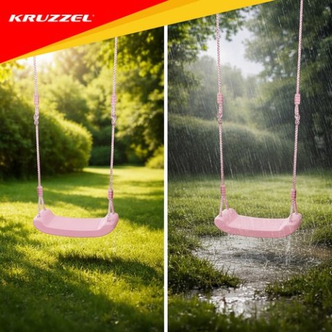 Huśtawka plastikowa - różowa 25445