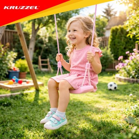 Huśtawka plastikowa - różowa 25445