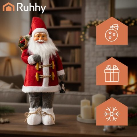 Mikołaj- figurka świąteczna 45cm Ruhhy 22352