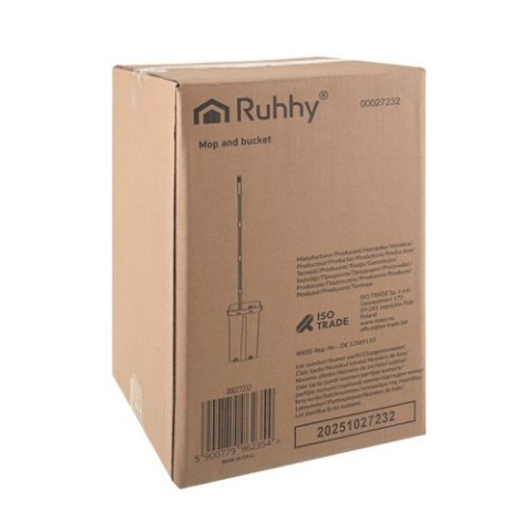 Mop dwukomorowy 11L z nakładkami Ruhhy 27232