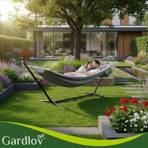 Hamak ogrodowy 200x150cm Gardlov ze stelażem 27293