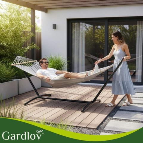 Hamak ogrodowy 200x150cm Gardlov ze stelażem 27293