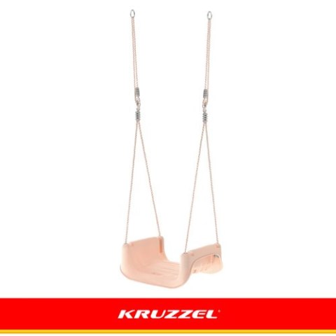 Huśtawka dla dzieci 3w1 szaro-beżowa Kruzzel