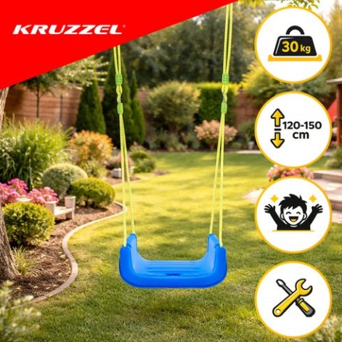 Huśtawka dla dzieci 3w1 zielono-niebieska Kruzzel