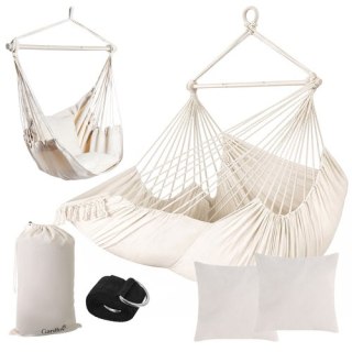 Huśtawka - fotel wiszący 210cm beżowy Gardlov