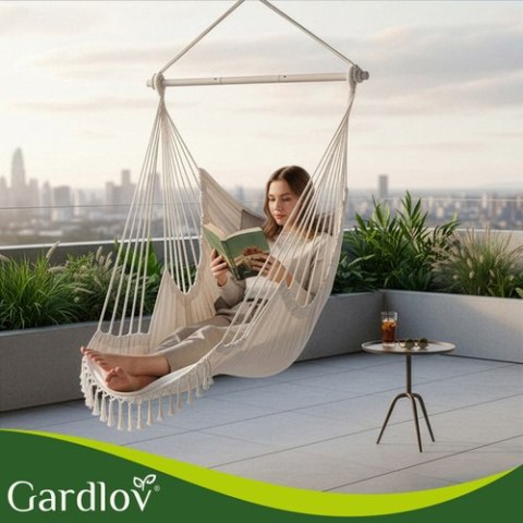 Huśtawka - fotel wiszący 210cm beżowy Gardlov