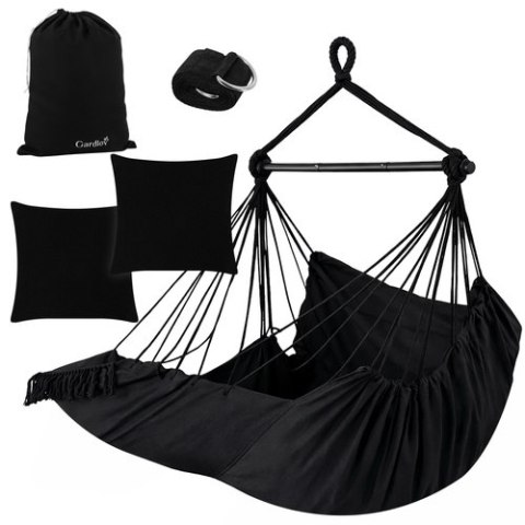 Huśtawka - fotel wiszący 210cm czarny Gardlov