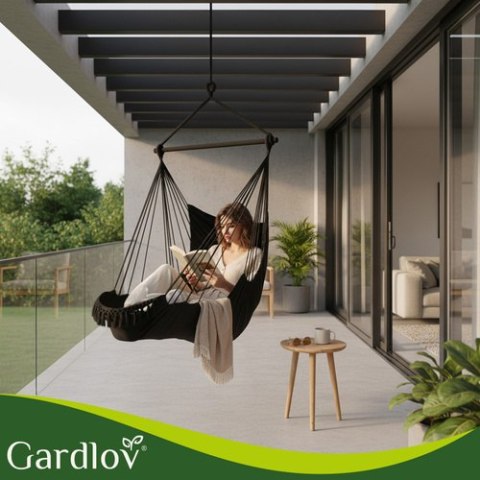 Huśtawka - fotel wiszący 210cm czarny Gardlov