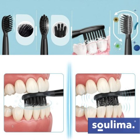 Końcówka do szczoteczki czarna 2szt. Soulima 26932