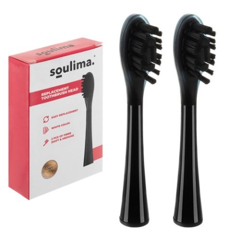 Końcówka do szczoteczki czarna 2szt. Soulima 26932
