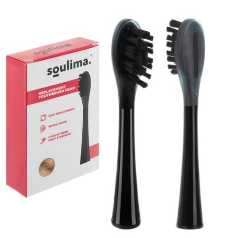 Końcówka do szczoteczki czarna 2szt. Soulima 26932