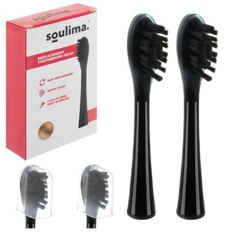 Końcówka do szczoteczki czarna 2szt. Soulima 26932