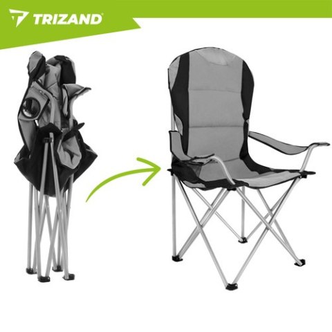 Krzesło wędkarskie czarno-szare Trizand