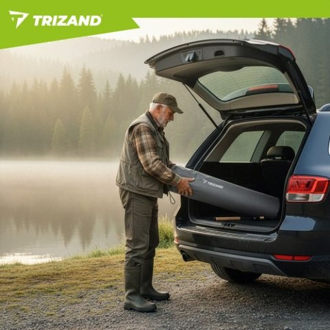 Krzesło wędkarskie czarno-szare Trizand