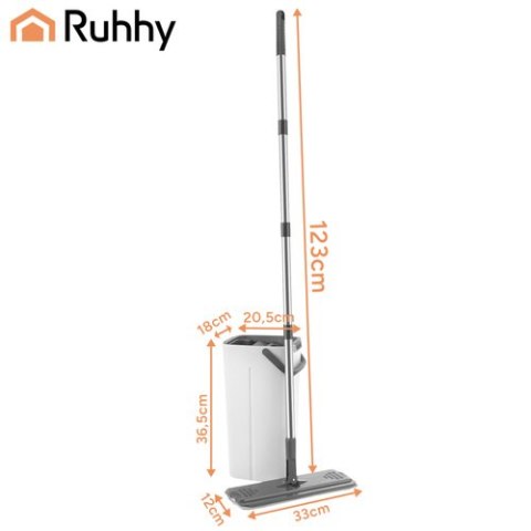 Mop dwukomorowy 8,5L z nakładkami Ruhhy 27231