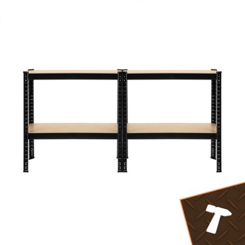 Regał magazynowy - czarny 150x75x30 Bigstren