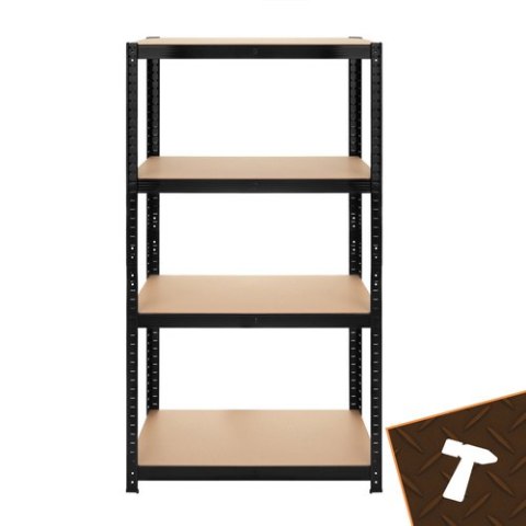 Regał magazynowy - czarny 150x75x30 Bigstren