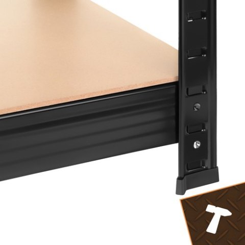 Regał magazynowy - czarny 150x75x30 Bigstren