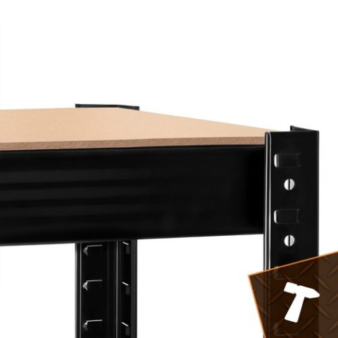 Regał magazynowy - czarny 150x75x30 Bigstren