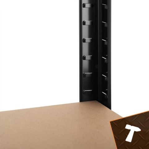 Regał magazynowy - czarny 150x75x30 Bigstren
