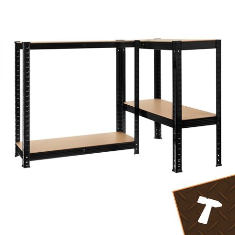 Regał magazynowy - czarny 150x75x30 Bigstren