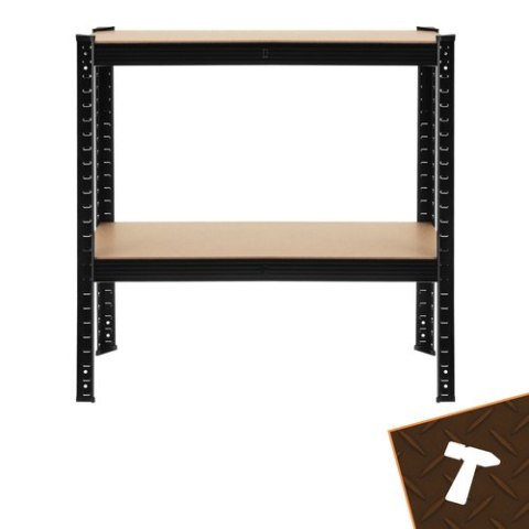 Regał magazynowy - czarny 150x75x30 Bigstren