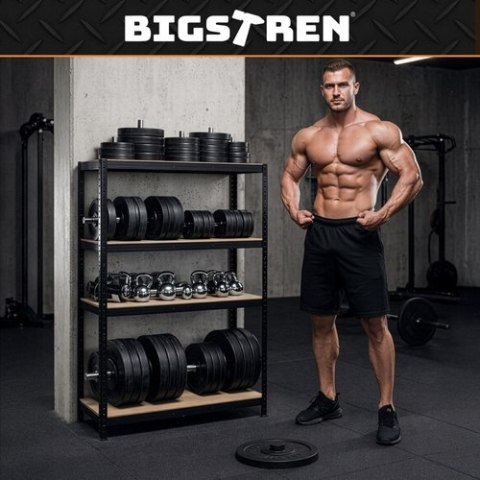 Regał magazynowy - czarny 150x75x30 Bigstren