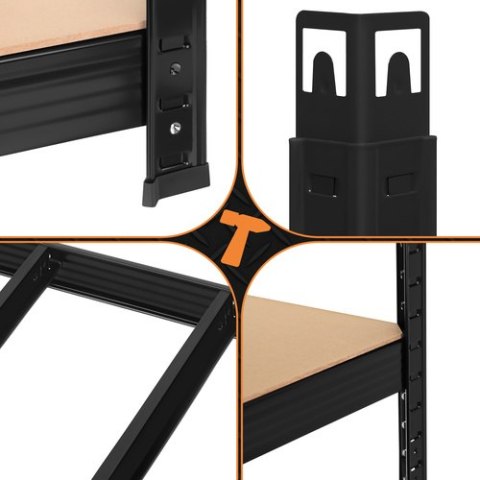 Regał magazynowy - czarny 180x100x60 Bigstren