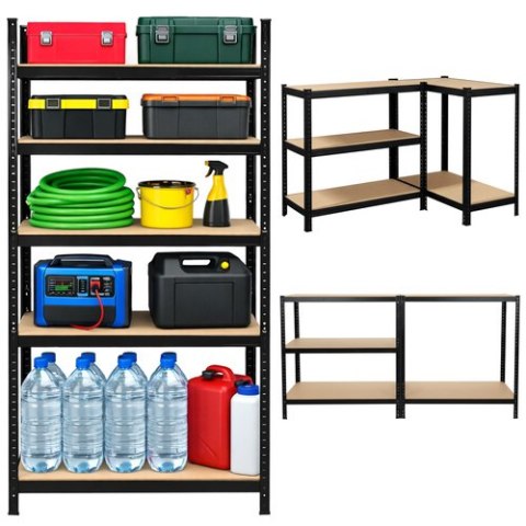 Regał magazynowy - czarny 180x90x40 Bigstren