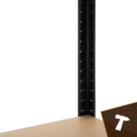 Regał magazynowy - czarny 220x100x45 Bigstren