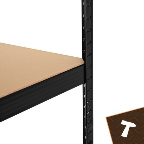 Regał magazynowy - czarny 220x100x45 Bigstren