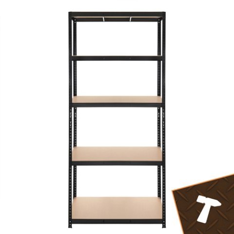 Regał magazynowy - czarny 220x100x45 Bigstren