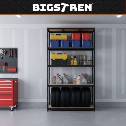 Regał magazynowy - czarny 220x100x45 Bigstren