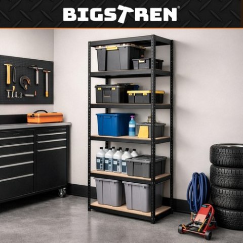 Regał magazynowy - czarny 220x100x45 Bigstren