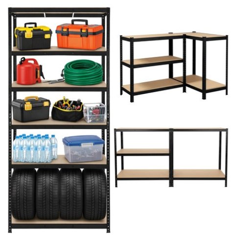 Regał magazynowy - czarny 220x100x45 Bigstren