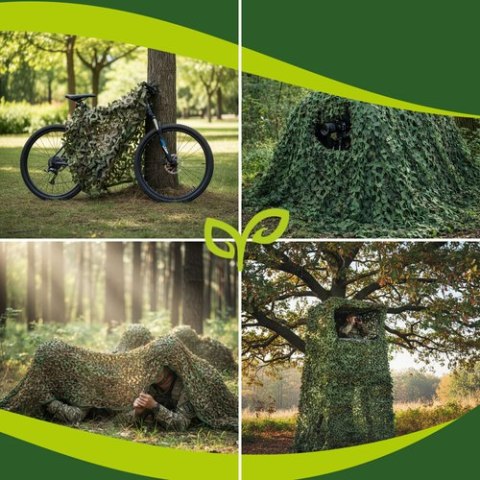 Siatka maskująca 2x3m + 100szt opasek Gardlov