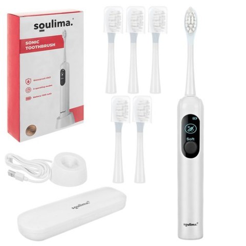 Szczoteczka soniczna do zębów biała Soulima 26850