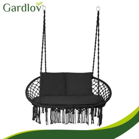 Huśtawka bocianie gniazdo podwójna czarna Gardlov