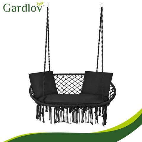 Huśtawka bocianie gniazdo podwójna czarna Gardlov