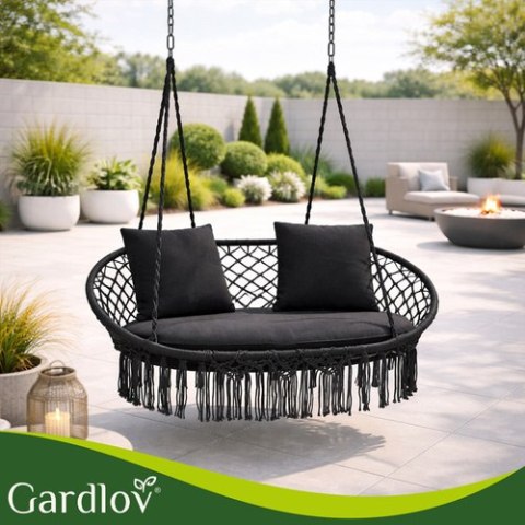 Huśtawka bocianie gniazdo podwójna czarna Gardlov