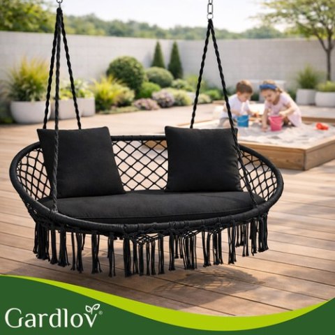 Huśtawka bocianie gniazdo podwójna czarna Gardlov