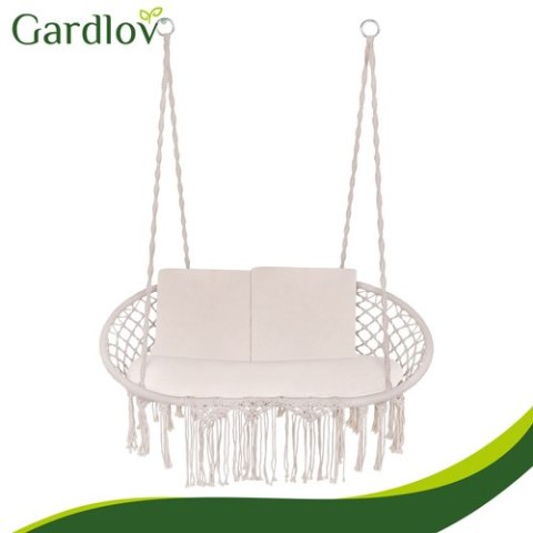 Huśtawka bocianie gniazdo podwójna kremowa Gardlov