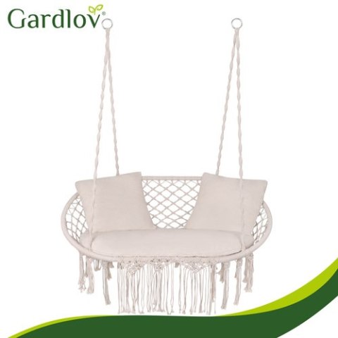 Huśtawka bocianie gniazdo podwójna kremowa Gardlov