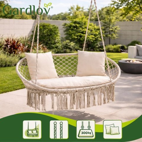 Huśtawka bocianie gniazdo podwójna kremowa Gardlov