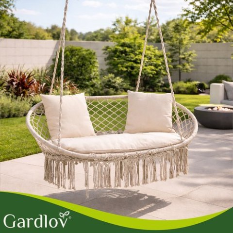 Huśtawka bocianie gniazdo podwójna kremowa Gardlov