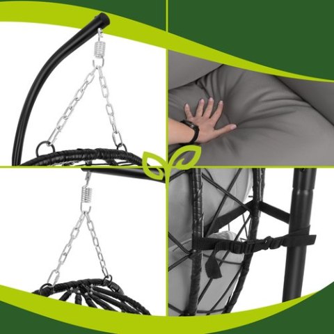 Huśtawka - fotel wiszący 185cm Gardlov