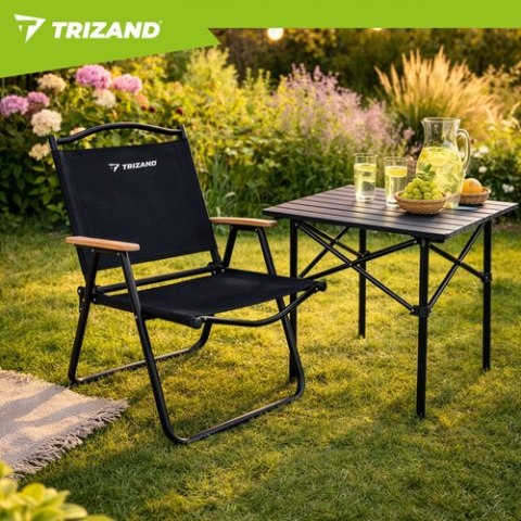Krzesło ogrodowe 54x56x79cm czarne Trizand