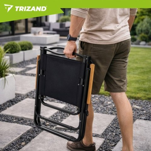 Krzesło ogrodowe 54x56x79cm czarne Trizand