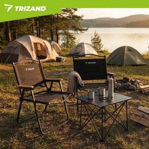 Krzesło ogrodowe 54x56x79cm czarne Trizand